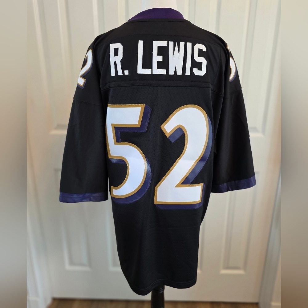 Mitchell & Ness Baltimore Ravens Ray Lewis #52 NFL Legacy Jersey 48 XL Throwback - Picture 5 of 12